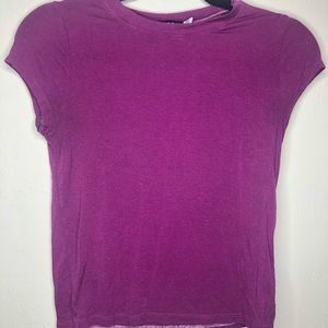 Tight purple crop top